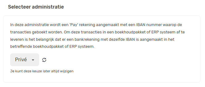 Pay. kies administratie